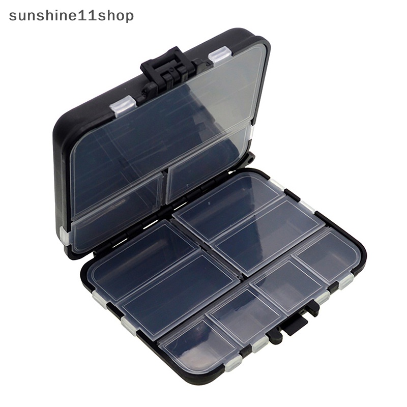 Sho Kotak Penyimpanan Umpan Pancing, Portable Dua Sisi Lure Hook Organizer, Mini Utility Lures Fishing Box N