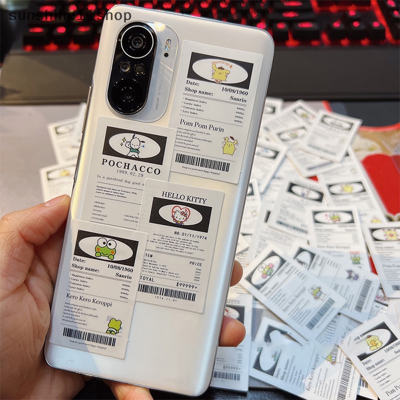 Sho 65PCS Stiker Segel Tiket Kecil Kartun Sealing Stiker Lucu List Stiker Handbook Tahan Air Dekorasi DIY Bahan N