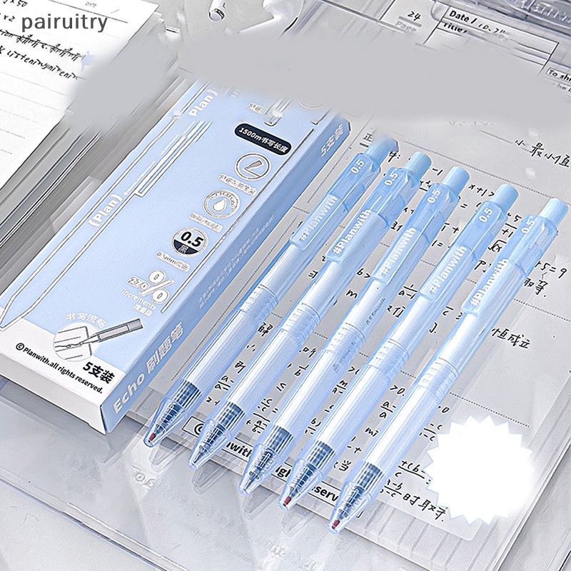 Prt 1set Simple Press Neutral Brush Pulpen Tanya 0.5 Ujian Khusus Bernilai Tinggi Ins Cepat Kering Halus Siswa Alat Tulis Perlengkapan Sekolah PRT