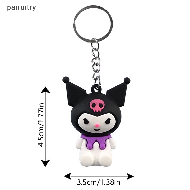 Prt Gantungan Kunci Liontin Kuromi Hello Kitty My Melody Kartun Portable Gadis Kawaii Resin Boneka Couple Key Chain Aksesoris PRT