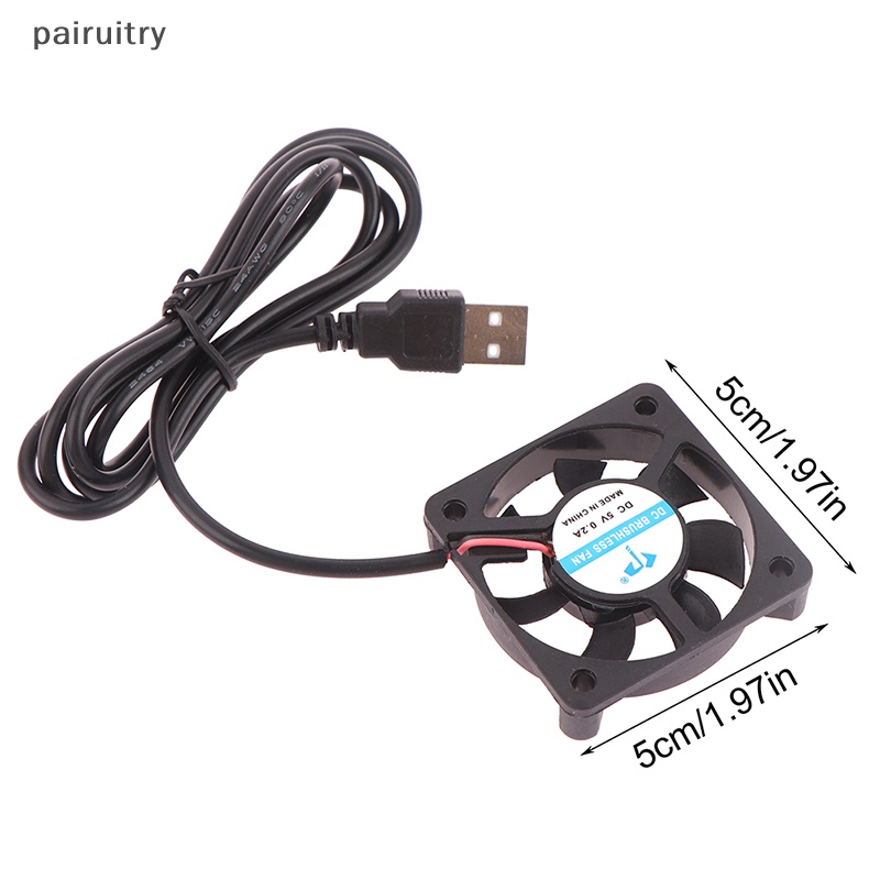 Prt 1Pc DC5010 Kipas Angin Silent 5V Berminyak Kabel USB Konektor Humidifier PC Fan Cooler PRT