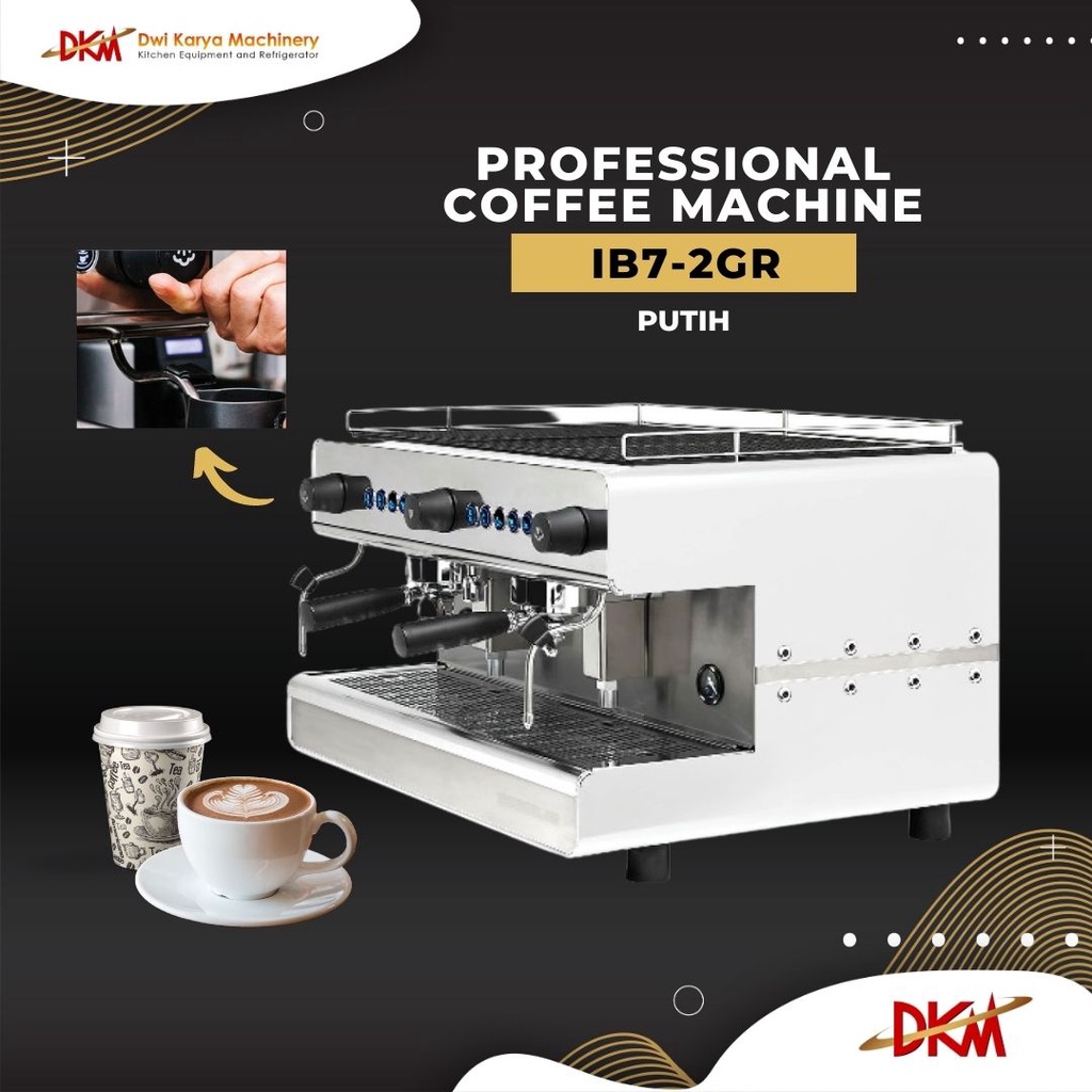 GETRA IBERITAL PROFESSIONAL COFFEE MACHINE (WHITE) / IB7-2GR
