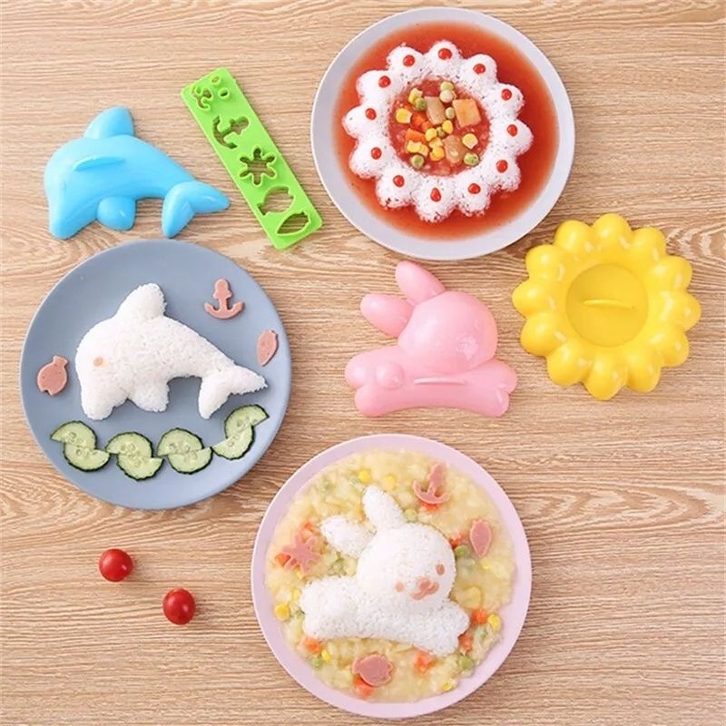 (Pimenova) Cetakan Nasi / Bento  / Rice Mold Cetakan Nasi Dengan Motif Lucu Bento Bentuk Kartun