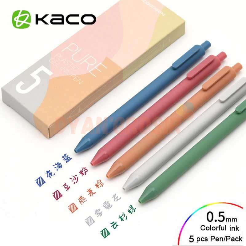 

KACO PURE Morandi I Gel Pen Pena Pulpen 0.5mm 5 PCS (Colorful Ink)