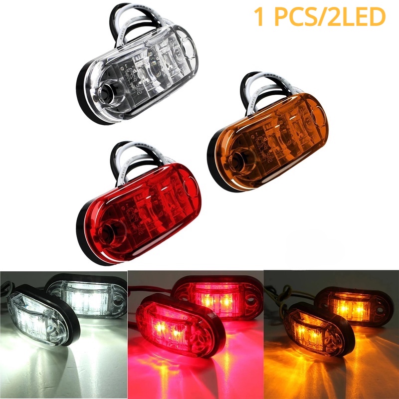 1 Pcs/2 LED Car Piranha Lamp Beads LED Lights] [Auto  Warning Led Lamp] [Lampu Sinyal Sisi Universal LED]