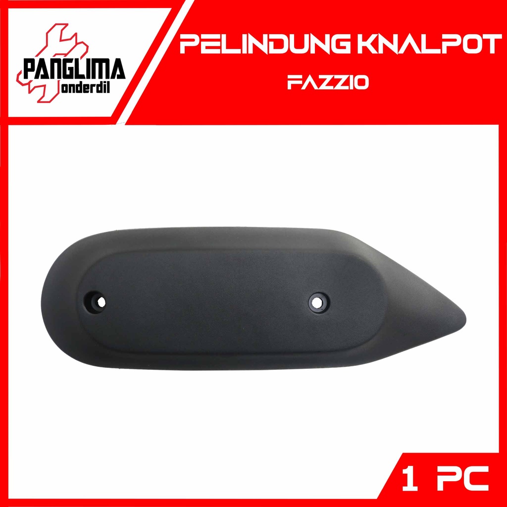 Tameng Knalpot Hitam Polos Fazzio Cover Tutup-Penutup-Pelindung Kenalpot-Muffler-Exhaust Fazio Fasio Fassio