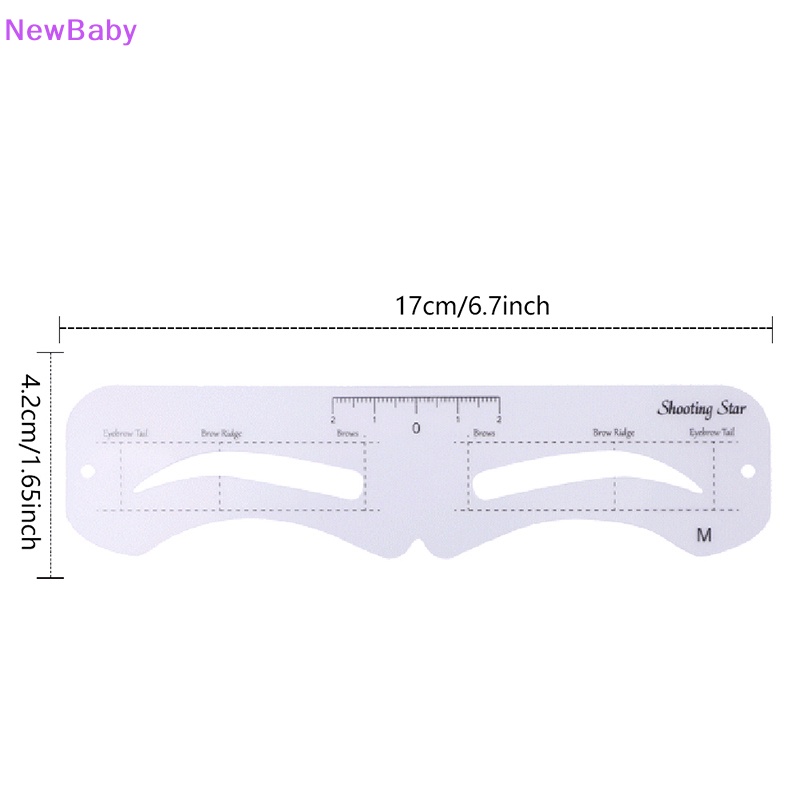 Newbaby 6Pcs Reusable Eye Brow Drawing Guide Kartu Template Makeup Pembentuk Alis Alis ID