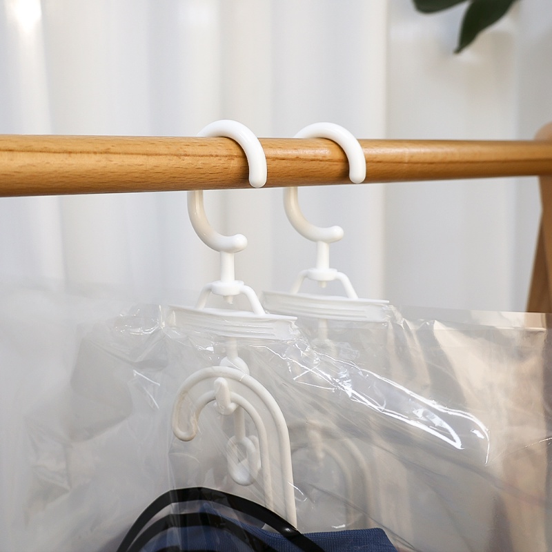 Tas Kompresi Jaket Transparan Gantung Anti Debu Multifungsi/ Vacuum Pouch Hemat Tempat Tahan Lama Aksesoris Organizer Lemari Rumah