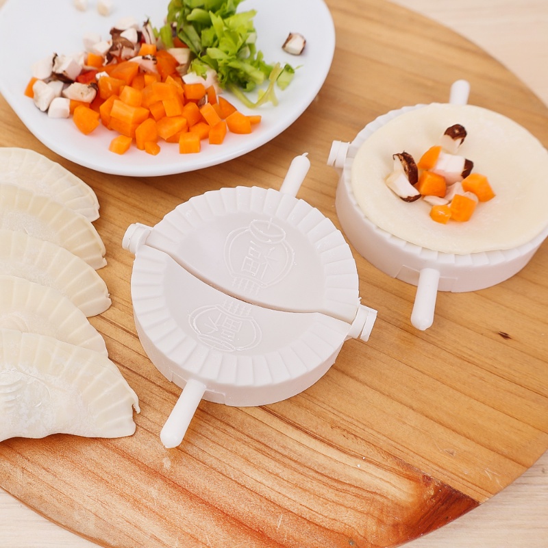 [Unggulan] Cetakan Pembuat Pangsit Plastik Adonan Tangan Press Dumpling Clip Chinese Food Jiaozi Alat Pembuat Dapur Gadget Yang Berguna