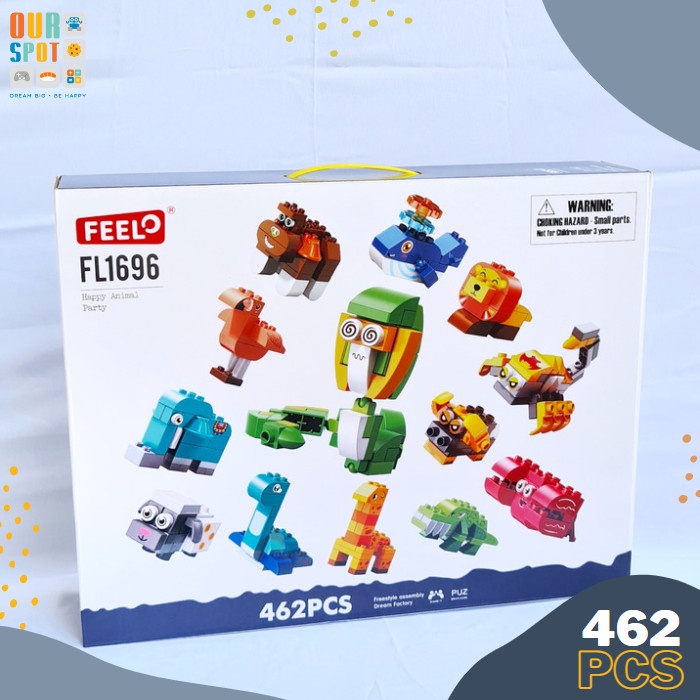 Feelo 462 pcs Animal building blocks - size