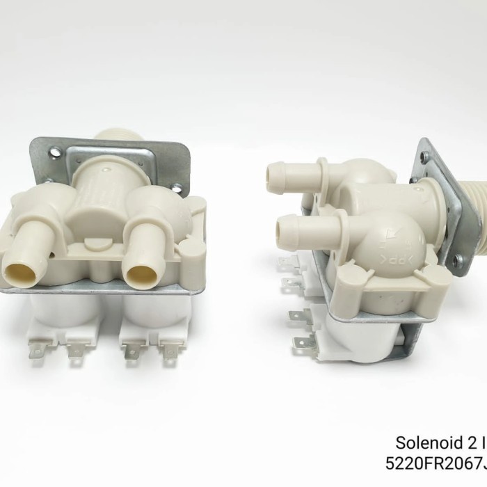 Komponen Part Solenoid Water Valve 2 Inlet Mesin Cuci LG DC 12V Original