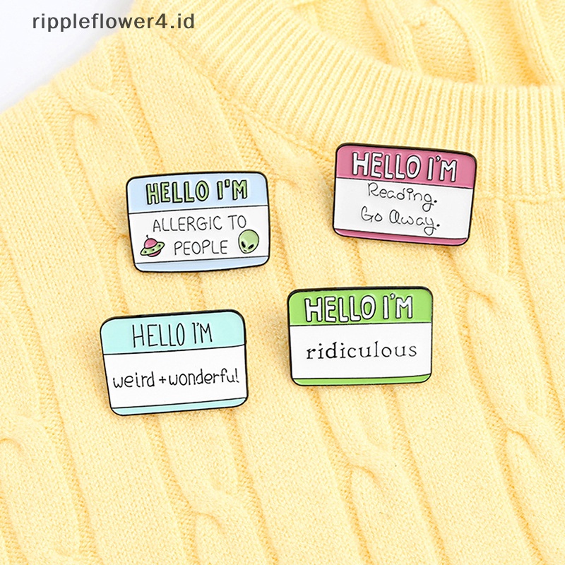 {rippleflower4.id} Fun Diaue Quote Enamel Pins Humor Bros Tas Baju Kerah Pin Label~