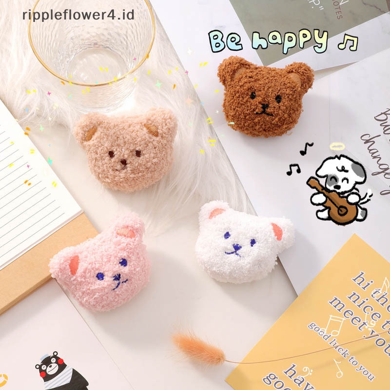 {rippleflower4.id} Pin Beruang Lucu Lembut Imut Kartun Mewah Manis Siswa Gadis Anak Seragam Kerah Pakaian Topi Bros Tas Liontin~