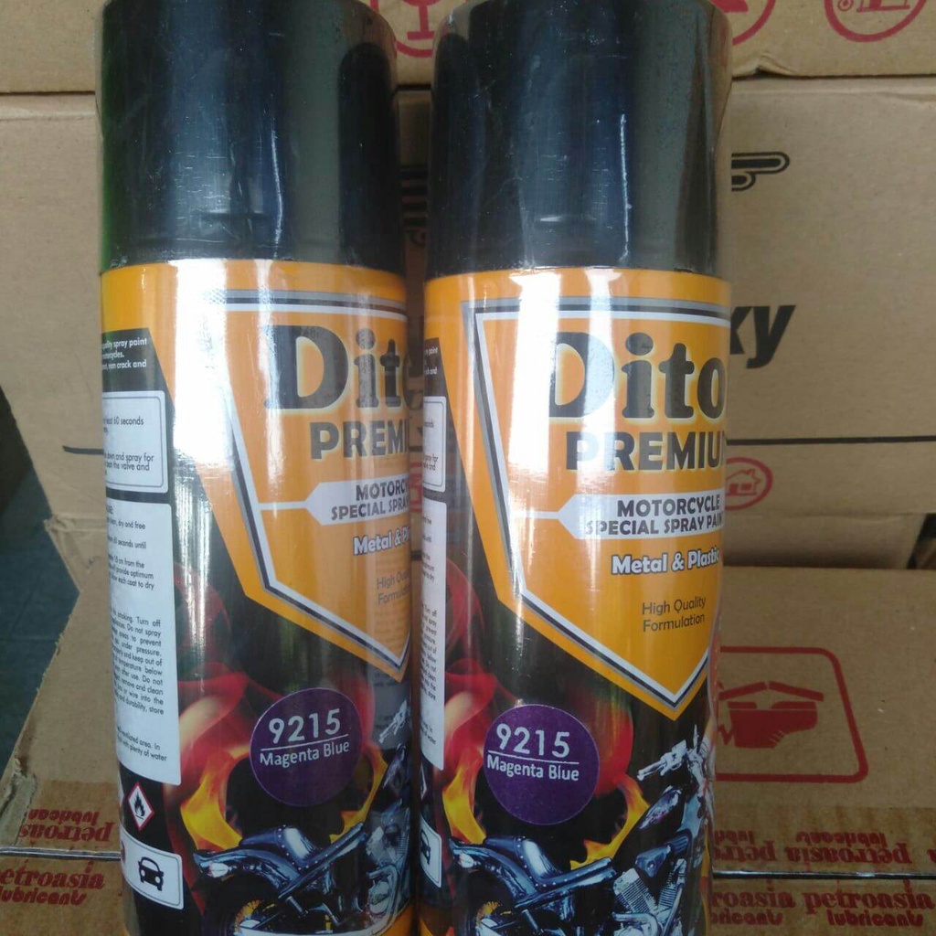 cat semprot Pilox Pilok Diton premium Magenta Blue 9215 400CC biru magenta 400cc pilok tahan bensin