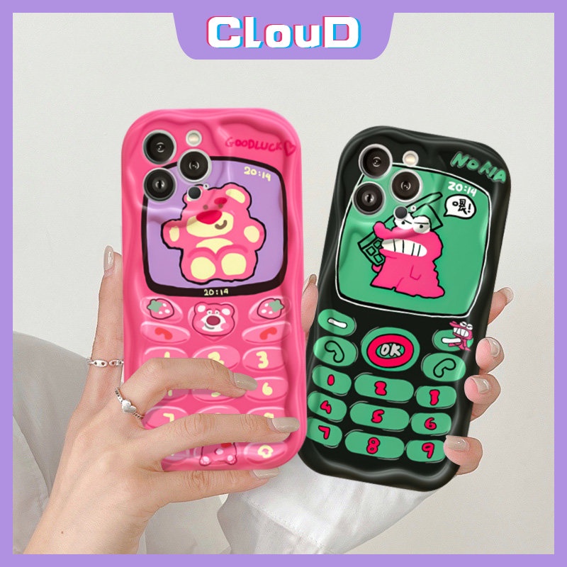 Cover Beruang Strawberry Lucu Untuk Vivo Y15s Y02 Y12i Y21 Y15 Y31 Y12s Y16 Y22s Y30 Y91 Y95 Y21A Y12 Y21s Y20s Y20i Y15A Y91C Y51 Y20 Y17 Y50 Y33s Y35 Y11 Casing Kancing Ponsel Crocodile