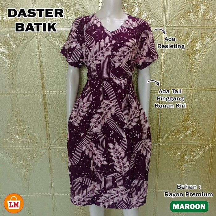 Daster Rayon Wanita Motif Batik Tali Samping fit to XL Termurah LMS 32750