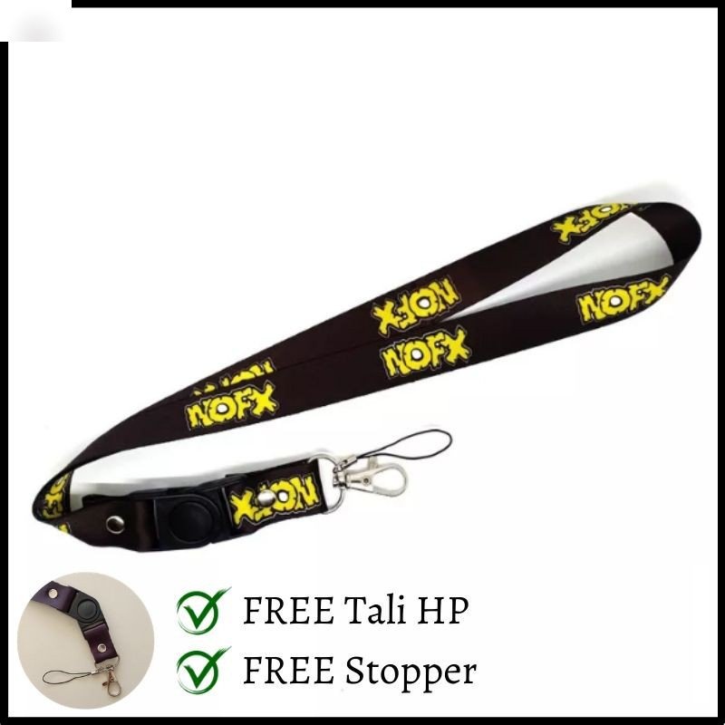 

Tali Lanyard Band NOFX / Custom Lanyard Tali Gantungan Kunci HP POD ID Card