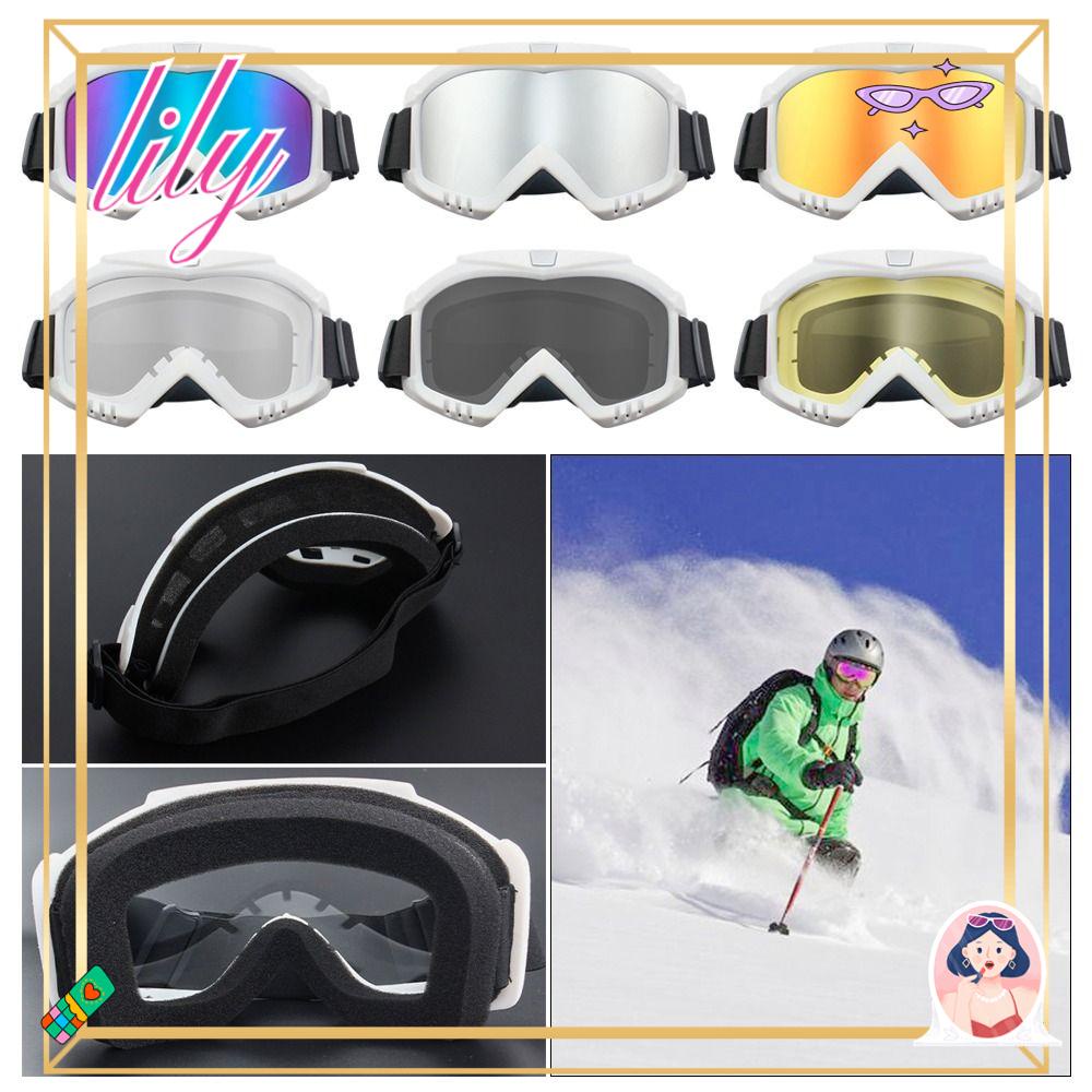 Lily Kacamata Ski Unisex Musim Dingin Tahan Angin Olahraga Luar Ruangan Bingkai Lensa Snowboard