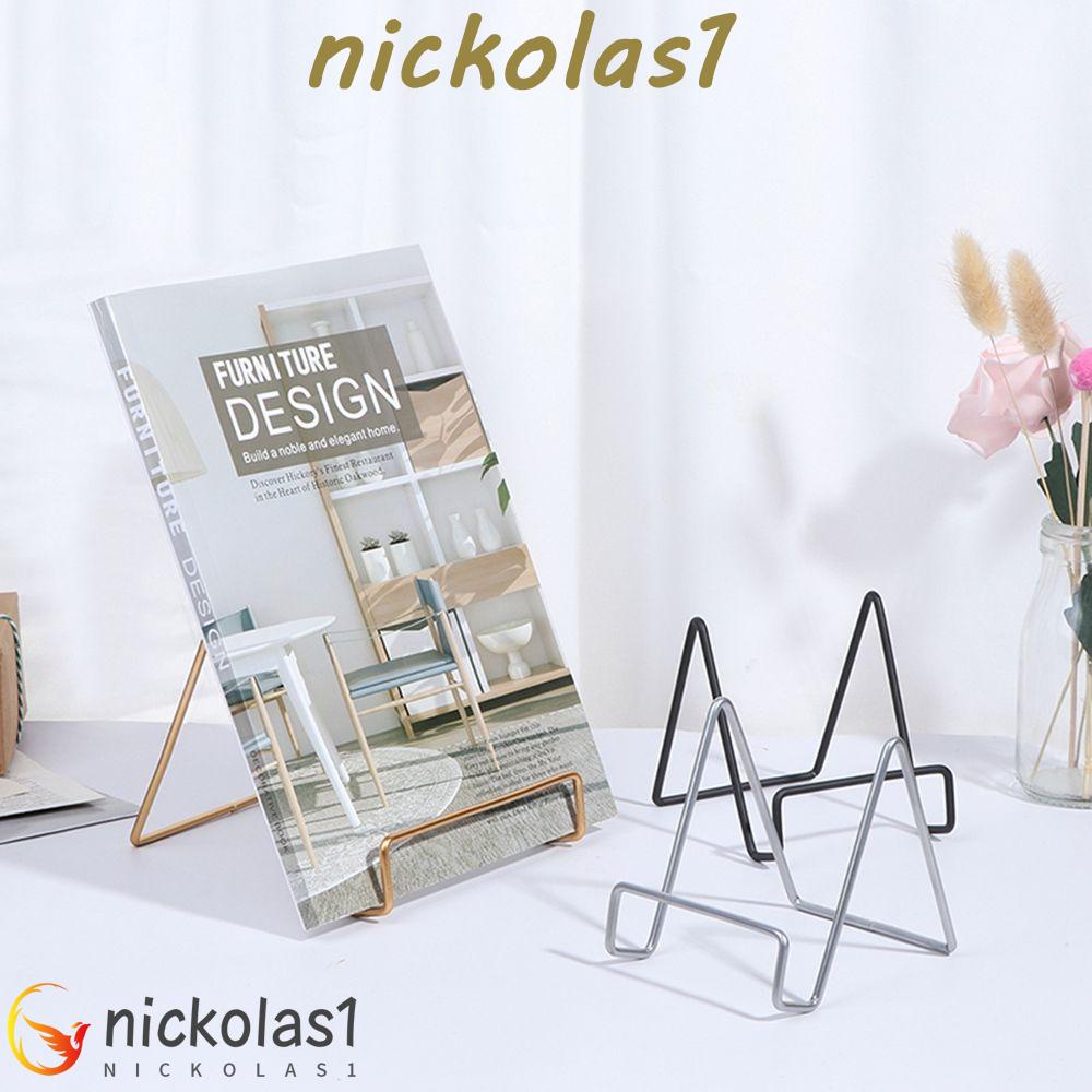 Nickolas1 Display Holder Kreatif Multifungsi Buku Alas Holder Hadiah Rak Piring Majalah Desktop Penempatan Berdiri