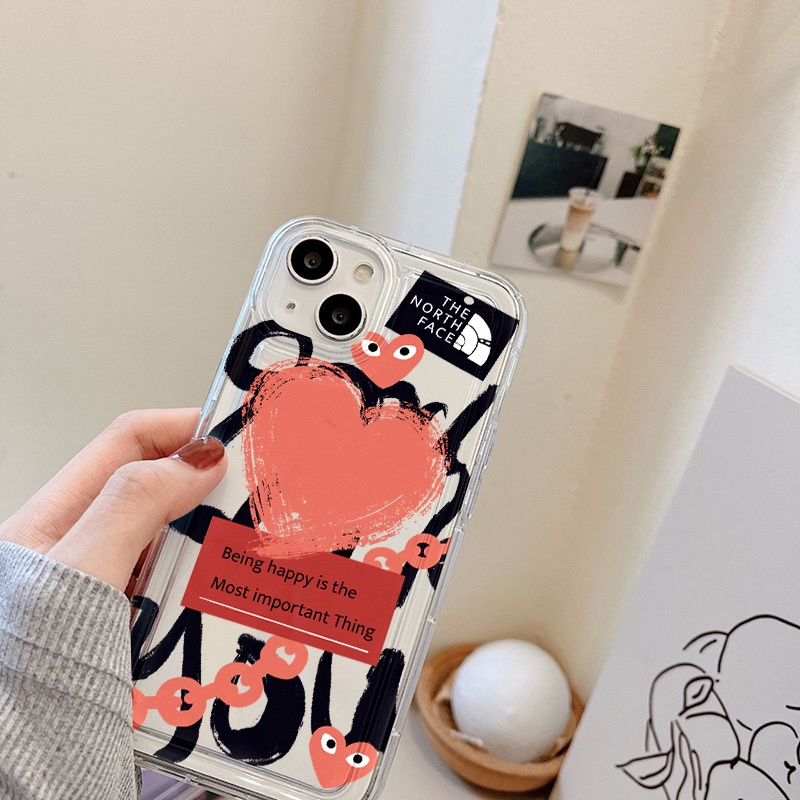 Graffiti Heart Case Untuk Vivo Y11 Y12 Y15 Y17 Y12S Y12A Y20 Y20S Y21 Y21A Y21G Y21S Y33 Y33S Y33T Y3S Y90 Y91 Y91C Y91i Y95 Y70 Y1S V21 V255G X8 Lite Airbag Shockproof Cover