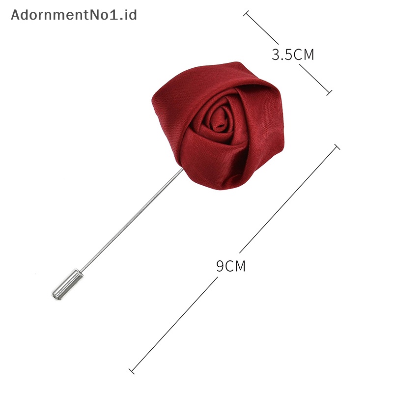 [AdornmentNo1] Groomsmen Boutonniere Wedding Korsase Pria Bros Pin Burdy Sutra Bunga Mawar [ID]