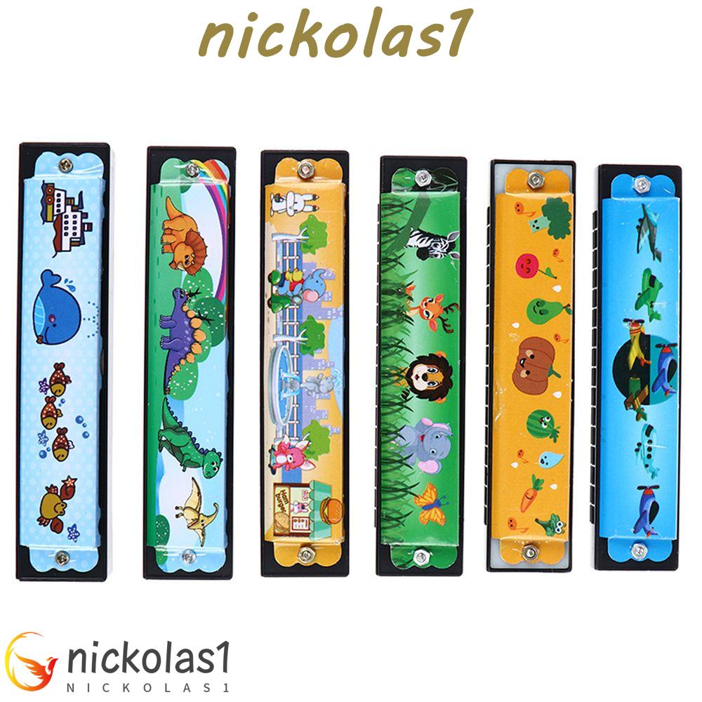 Nickolas1 Harmonika Mini Personalized Music Sense Training Double-Row 16hole Pemula Dicat Pencerahan Mainan