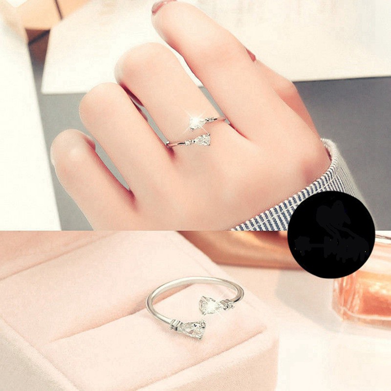 Cincin kawin Terbaru Korea Cincin  Disesuaikan Wanita Tunangan Ring Berlian Dering Kasual korea