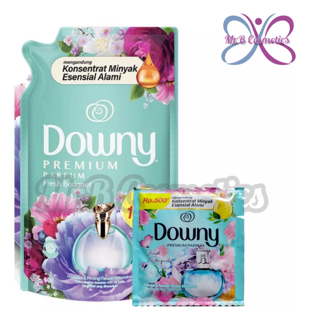 Downy Pelembut & Pewangi Pakaian Sachet Fresh Bouquet 10ml ( 1 Renceng Isi 12 Sachet )