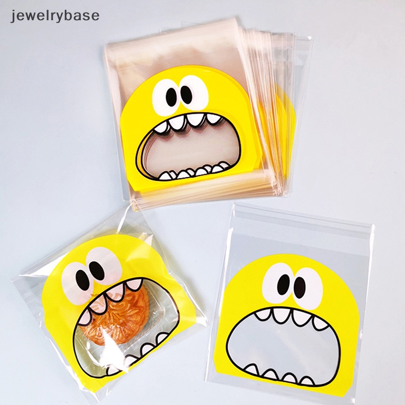 [jewelrybase] 100pcs Kantong Plastik Transparan Permen Cookie Self Adhesive Pouch Untuk Butik Pesta