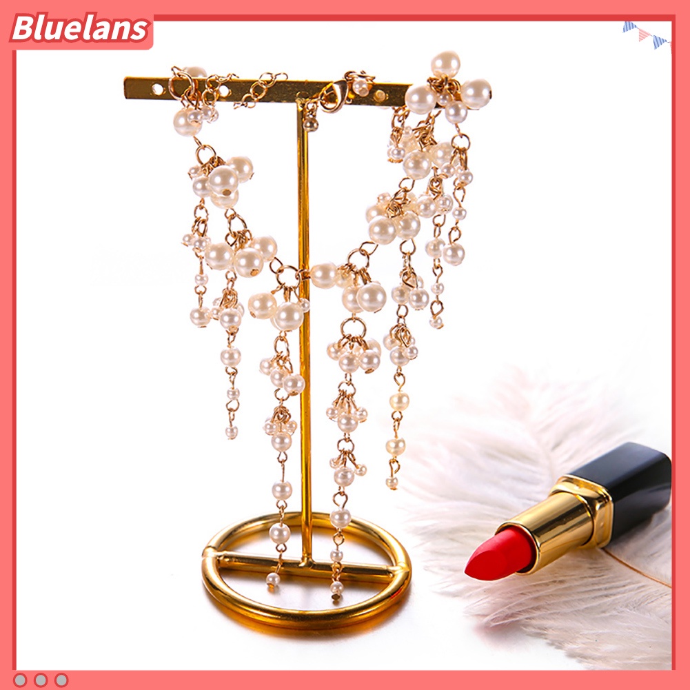 [BLS] Fashion Mutiara Imitasi Rumbai Gelang Wanita Pesta Cocktail Perhiasan Pesona Hadiah