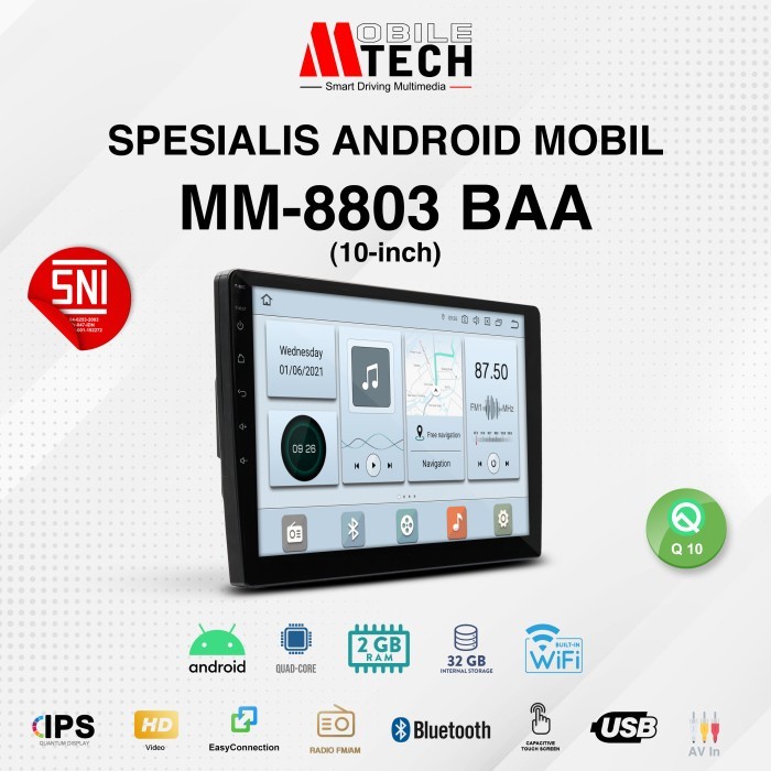 Headunit Double Din MM-8803 BAA 10" 2GB / 32 GB - 8803 BAA 10" - 8803 BAA 10"
