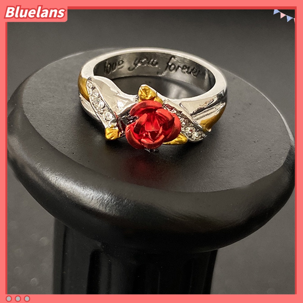 [BLS] Cincin Huruf Inggris Motif Cincin Perhiasan Tunangan Bahan Alloy Tahan Karat Untuk Gadis