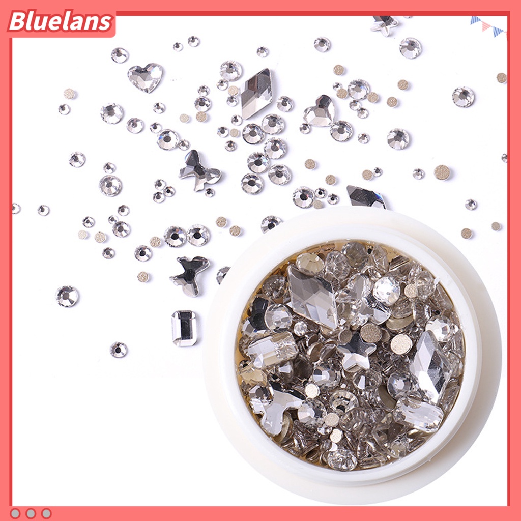 [BLM] Dekorasi Kuku Indah DIY Kubus Nail Art Berlian Imitasi Ringan Untuk Wanita