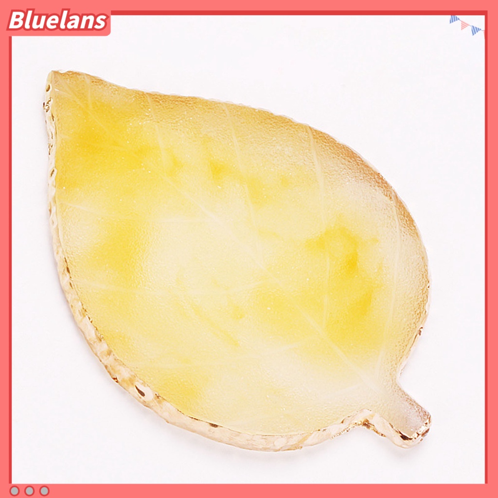 [BLM] Palet Kutek Burr Free Permukaan Halus Bisa Dicuci Mix Warna Agate Leaf Shaped Nail Gel Polish Colors Mixing Palette Perlengkapan Kuku