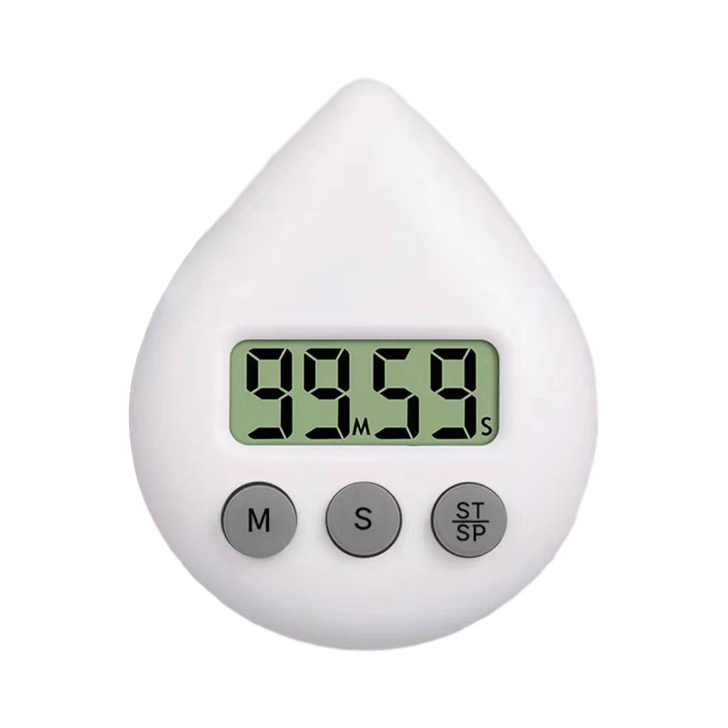 Water Drop Electronic Sucker Digital Timer Belajar Stopwatch Display Alarm Clock Shower Shop Perangkat Pengingat Rumah Hadiah