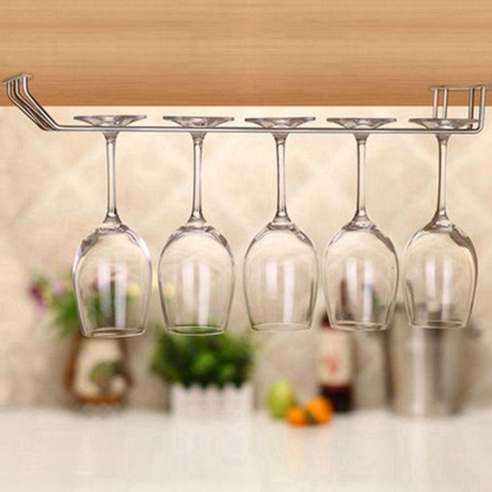 【 ELEGANT 】 Rak Wine 1Pcs High Quality Rak Kaca Tinggi Hiasan Dinding Baris Tunggal Double Row Glass Holder