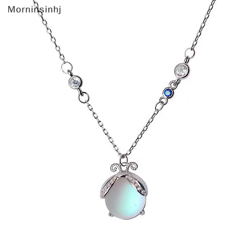 Mornin Color Firefly Alloy Kalung Gaya Korea Fashion Warna Silver Vintage Rantai Kristal Rantai Klavikula Untuk Wanita Perhiasan Pesta id