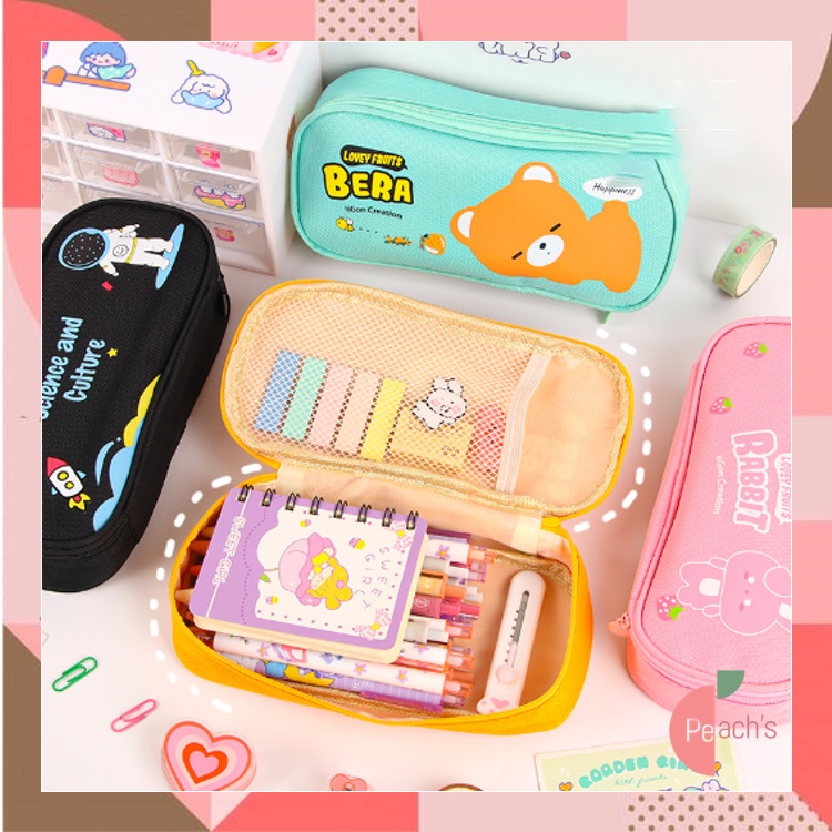 

PEACHs - S5832 Tempat Pensil Resleting Lucu / Pencil Case Cartoon / Tempat Pensil Model Terbaru / Kotak Alat Tulis Korea Motif Lucu