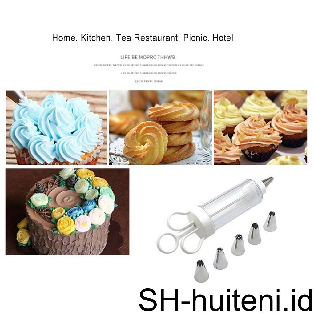 Spuit Dekorasi Dessert Set Filling Icing Cream Nozzle DIY Dispenser Dapur Pastry Alat Baking Kue Cookie