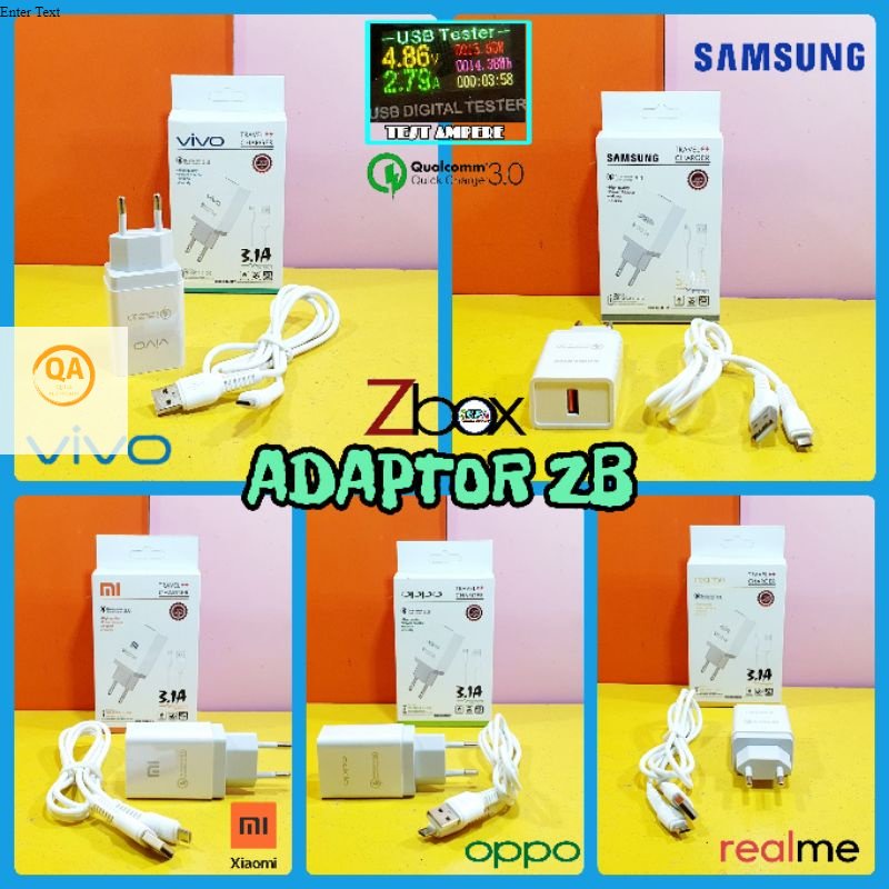 Charger Brand ZB (Bergaransi) Produk ZBOX Qualcomm 3.0 Micro USB Fast Charging