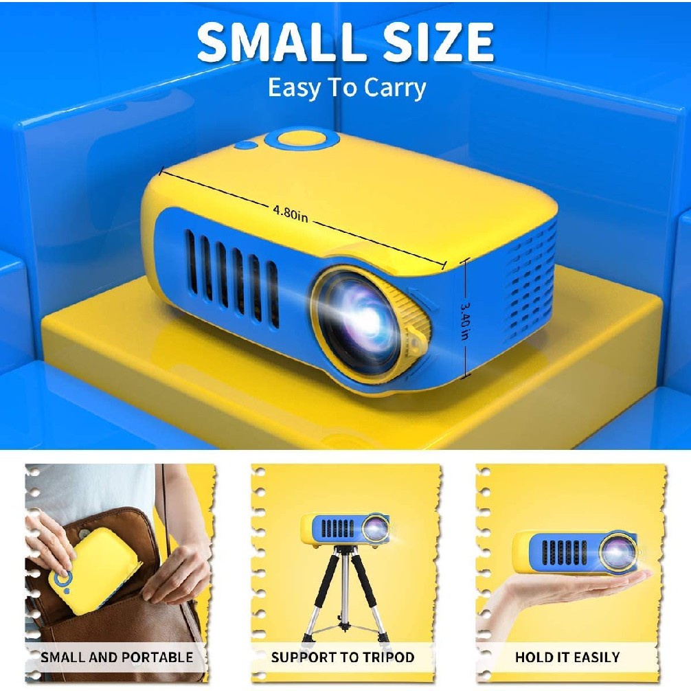 AKN88 - TRANSJEE A2000 - Mini Portable Projector 1000 Lumens - Proyektor Mini