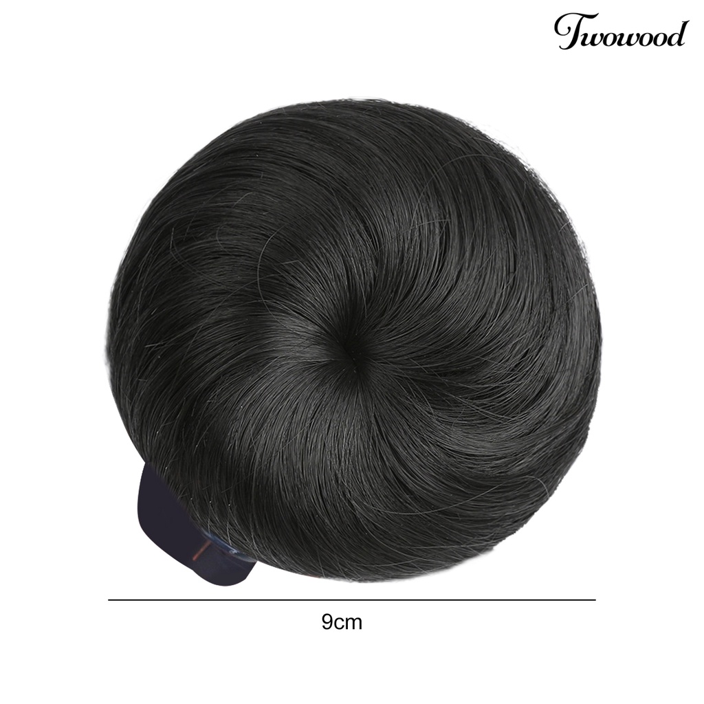 Twowood Chignon Wig Realistis Berbulu Natural Look Clutch Design Membuat Lebih Tebal Lembut Sentuhan Rambut Sintetis Sanggul Klip Wanita Wig Girl Supply