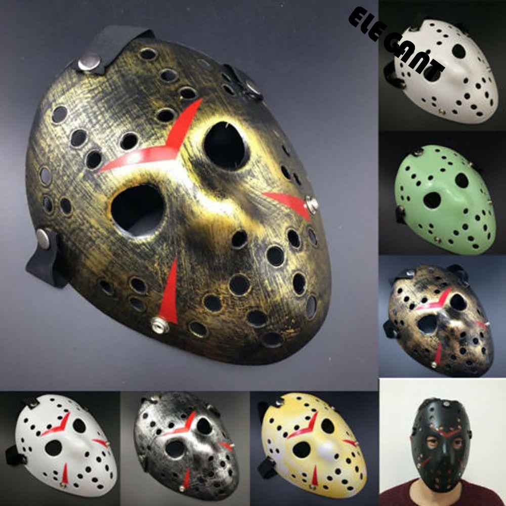 [Elegan] Masquerade Mask Jason Voorhees Hoki Penutup Wajah Festival Mardi Gras Kostum Pesta Topeng Mata Perlengkapan Pesta Jason Mask