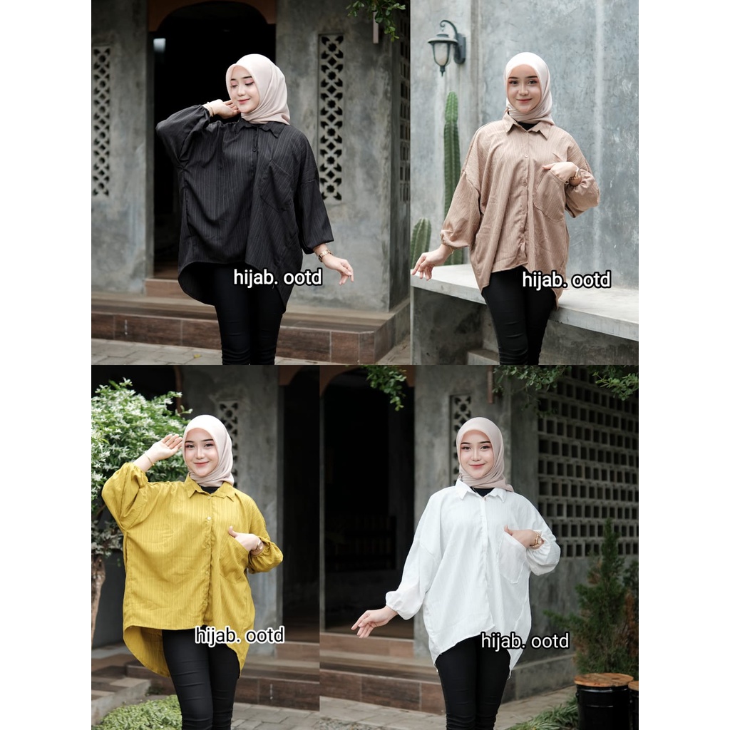 AMENA KEMEJA OVERSIZE LADY CRUSH WANITA