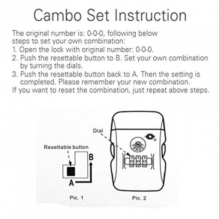 ROCKWARE Luggage Strap Lock 3 Digit PIN with TSA Lock