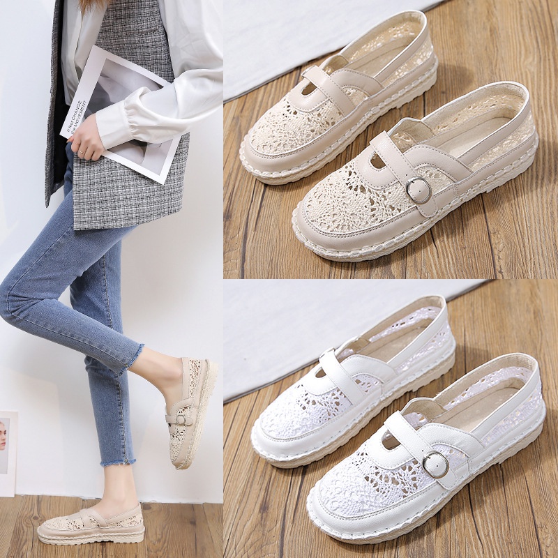 COD 665 Sepatu Sneakers Slip On Brukat Casual Wanita Premium