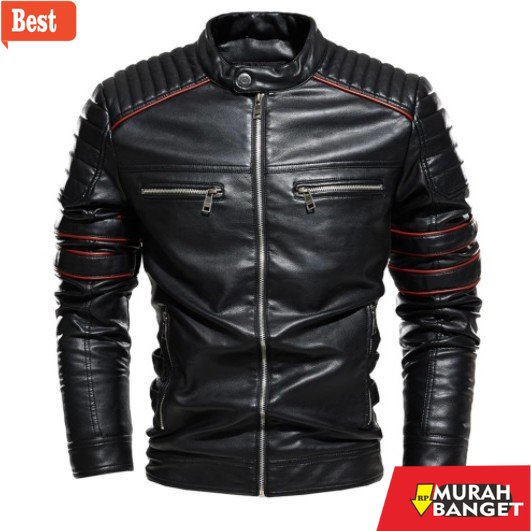 Jaket kulit pria terbaru- Jaket Kulit Pria Biker New 2021
