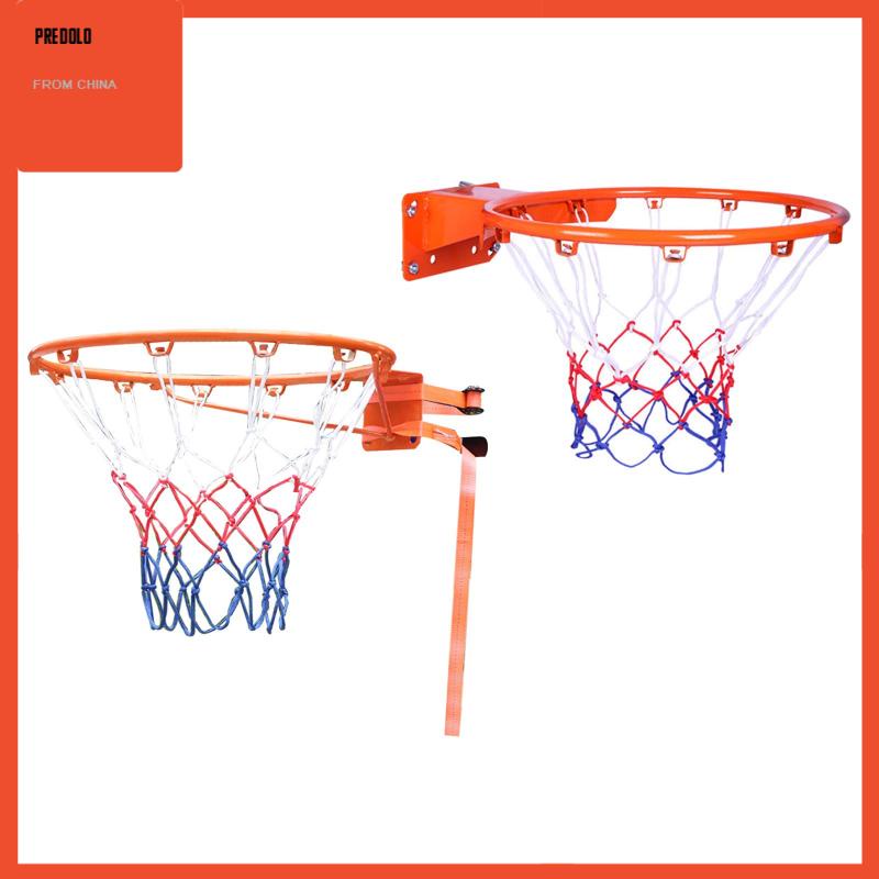 [Predolo] Set Ring Basket Dan Jaring Yang Dipasang Di Dinding Rangka Baja Gantungan Ring Basket