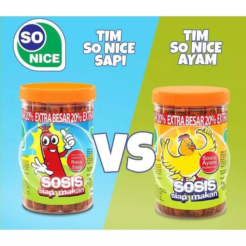 

(PER TOPLES ISI25) SOSIS SO NICE SETOPLES ISI 25 TERMURAH