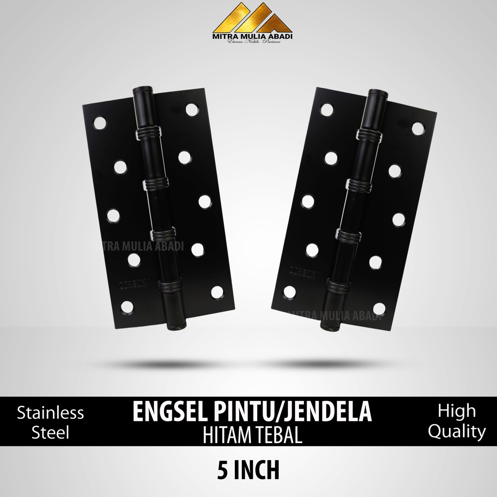 Engsel Pintu Hitam 5 Inch Jendela tebal/besar